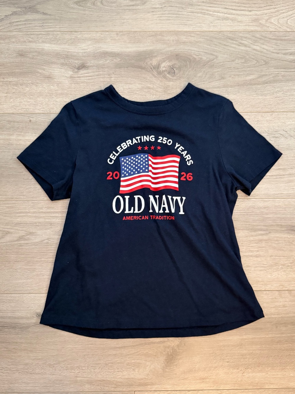 Old Navy Navy Blue 2026 Flag Graphic Tee